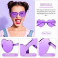 thumbnail image 3 of Unisex Heart Shaped Rimless Sunglasses, Multicolor, 12 Pack, Candy Colorful Glasses, Fun Trendy Transparent Heart Sunglasses Party Favor for Graduation Gift, Summer Party, Birthday, Vacation, 3 of 9