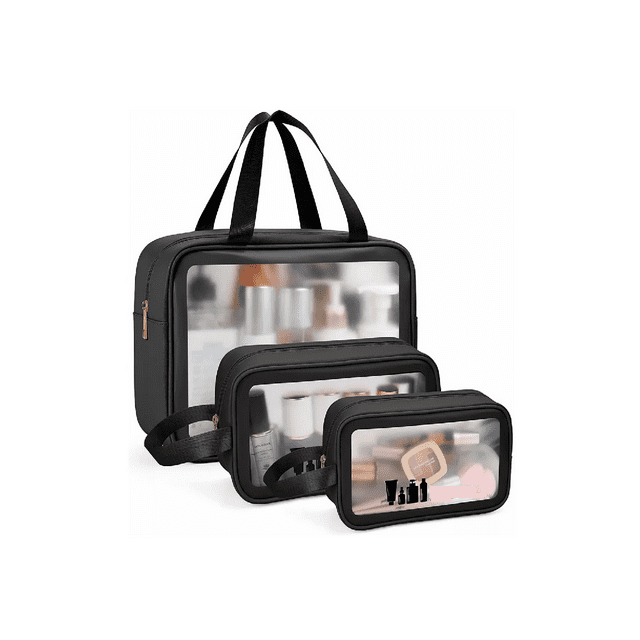 Estuches De Maquillaje Bolsa Cosmetiquera Set 3 Neceser, Negro