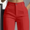 thumbnail image 5 of Bloomae Womens Wide Leg Dress Pants 2026 Business Casual Flowy Work Office Palazzo Pants High Waisted Slacks Trousers with Pockets Red XXL, 5 of 8