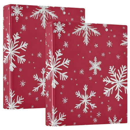 Christmas Snowflakes White 3 Ring Binders 1.5 inch Hardcover File Folders with Interior Pockets A4 Size Organizer for School Office Hospital Christmas Snowflakes White 3 Ring Binders 1.5 inch Hardcover File Folders with Interior Pockets A4 Size Organizer for School Office Hospital