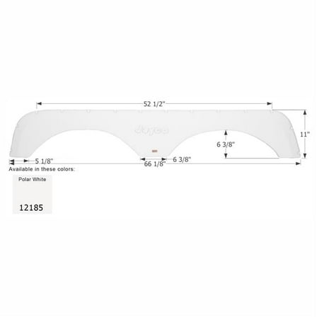 Icon  66.12 x 11 in. - Fender Skirt Tandem Jayco Fs2185, Polar White
