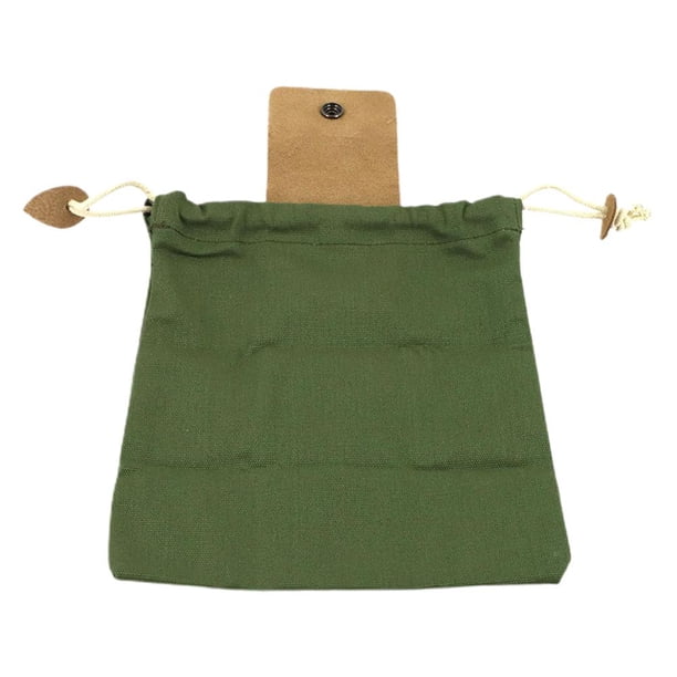 Forraje De Lona Bolsa De Recolección De Frutas Plegable Con Cubierta De Cuero Bolsa De Almacenamiento Con Cordón Para Acampar Al Aire Libre Noticed HA042948-02