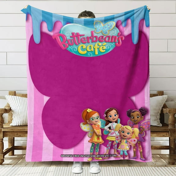 butterbeans cafe Throw Blanket Gifts for Fans Lover Girls Boys Women Present Hoodie Him Bed 60"x80"