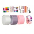 thumbnail image 1 of tredstone 1/2/3 Classe Double Face Bande Solide et Fiable Pack de 5 Violet Rose Clair 3 Rouleaux Boîte de Rangement 1 Pc, 1 of 6