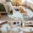 thumbnail image 6 of Area Rug 36in, Easter Rabbit Egg Flower Floor Carpet Living Room Rug, Spring Butterfly Tree Branch Wooden Non-Slip Welcome Mat Indoor Rugs for Bedroom Dining Room, 6 of 9