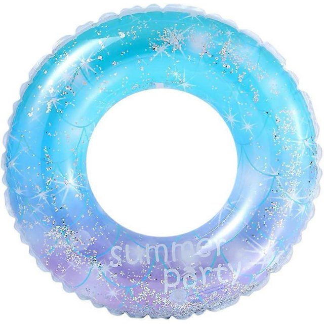 Pool Inflatable Swim Ring Inflatable Ring Pool Floats Rubber Ring for Kids Pool Ring Water Sports Toys Girls Boys Summer Swimming Pool Beach Toys Blue