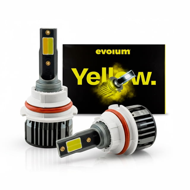 Luces Led para Auto - EVOLUM - Modelo Yellow 11,000 lúmenes - Resistencia al Agua - Haz de luz Perfecto (9007)