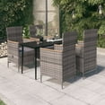 thumbnail image 1 of vidaXL 5 Piece Garden Dining Set with Cushions Grey, 1 of 5