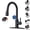 Matte Black, variant on TVOFEK Kitchen Faucet with Soap Dispenser, Stainless Steel Brushed Nickel Kitchen Sink Faucets with Pull Down Sprayer fit 1 or 3 Hole, Single Handle Faucet for RV Bar Laundry Camper