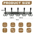 thumbnail image 7 of Aovky Wall Mounted Coat Rack, 2 Pack 16 Inch Heavy Duty Stainless Steel Wall Hook Rack with 5 Triple Hooks, 7 of 7