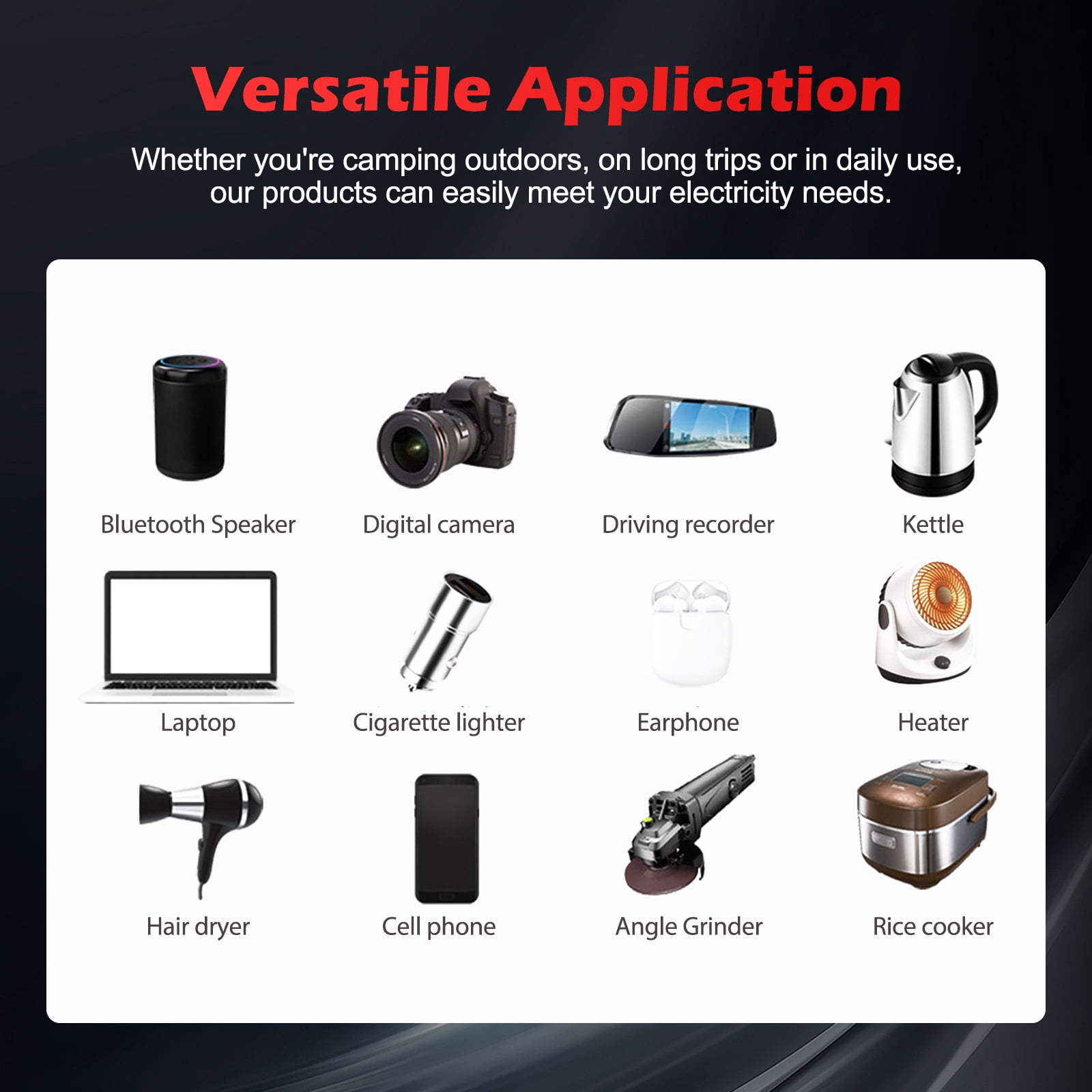 1500W DC 12V to AC 110V/220V Power Inverter Converter With Dual Outlets for Home Car Outdoor Use