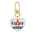 thumbnail image 1 of Brief Best Cool Soldier Serviceman Gold Heart Keychain Metal Keyring Holder, 1 of 3