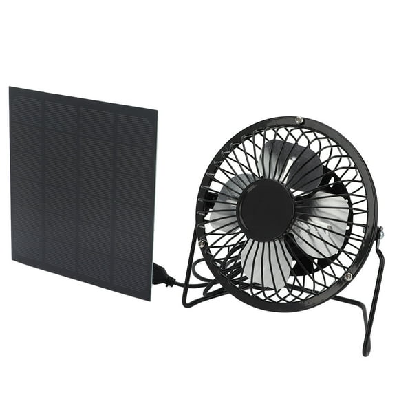 Ventilador de panel solar 3W 6V Silicio policristalino USB Ultra silencioso Ventilador de energía solar seguro para viajes en casa Pesca YUNYI BRAND Deportes