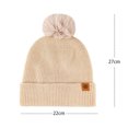 thumbnail image 4 of Otntypg Winter Beanie Hats for Women with Faux Fuzzy Pom Warm Soft Stretch Cozy Knit Fleece Thermal Snow Ski Skull Cap for Cold Weather, 4 of 6