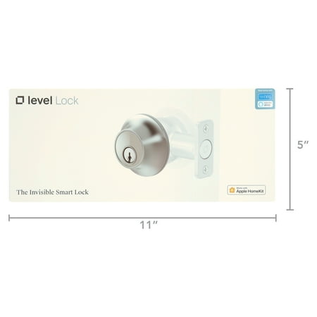 Level - Smart Lock Bluetooth Replacement Deadbolt with App/Key/Voice Assistant Access - Satin Nickel