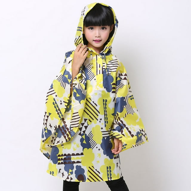 Imperméable Unisexe Enfants Garçons Cape Imperméable Enfant Imperméable à Capuche Chauves-Souris à Capuche