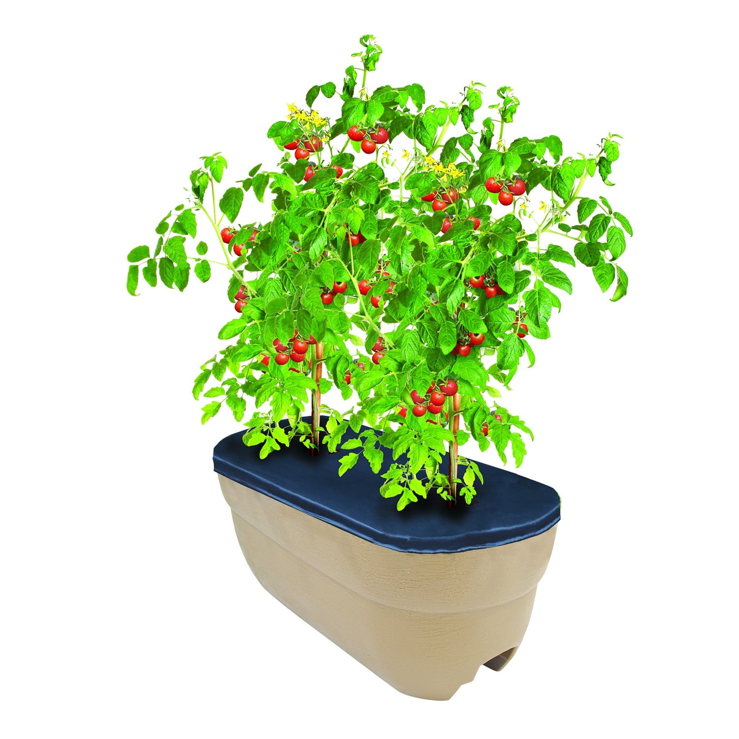 Bloomers Rail Picker Self-Watering Rail Planter Grow Box – 24" Weatherproof Resin Planter – Sand