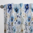 thumbnail image 6 of Designart "Peaceful Blue Watercolor Garden" Floral Room Darkening Single Curtain Panel, 6 of 6