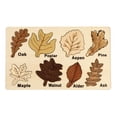 thumbnail image 1 of Leaf Teaching Toy Wooden Leaf Shape Jigsaw Ornament 1Set 9.8X5.9In, 1 of 1