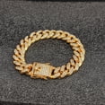 thumbnail image 4 of Mens Miami Cuban Chain Necklace 12mm Diamond Claw Cuban Chain Hip Hop Jewelry, 4 of 7