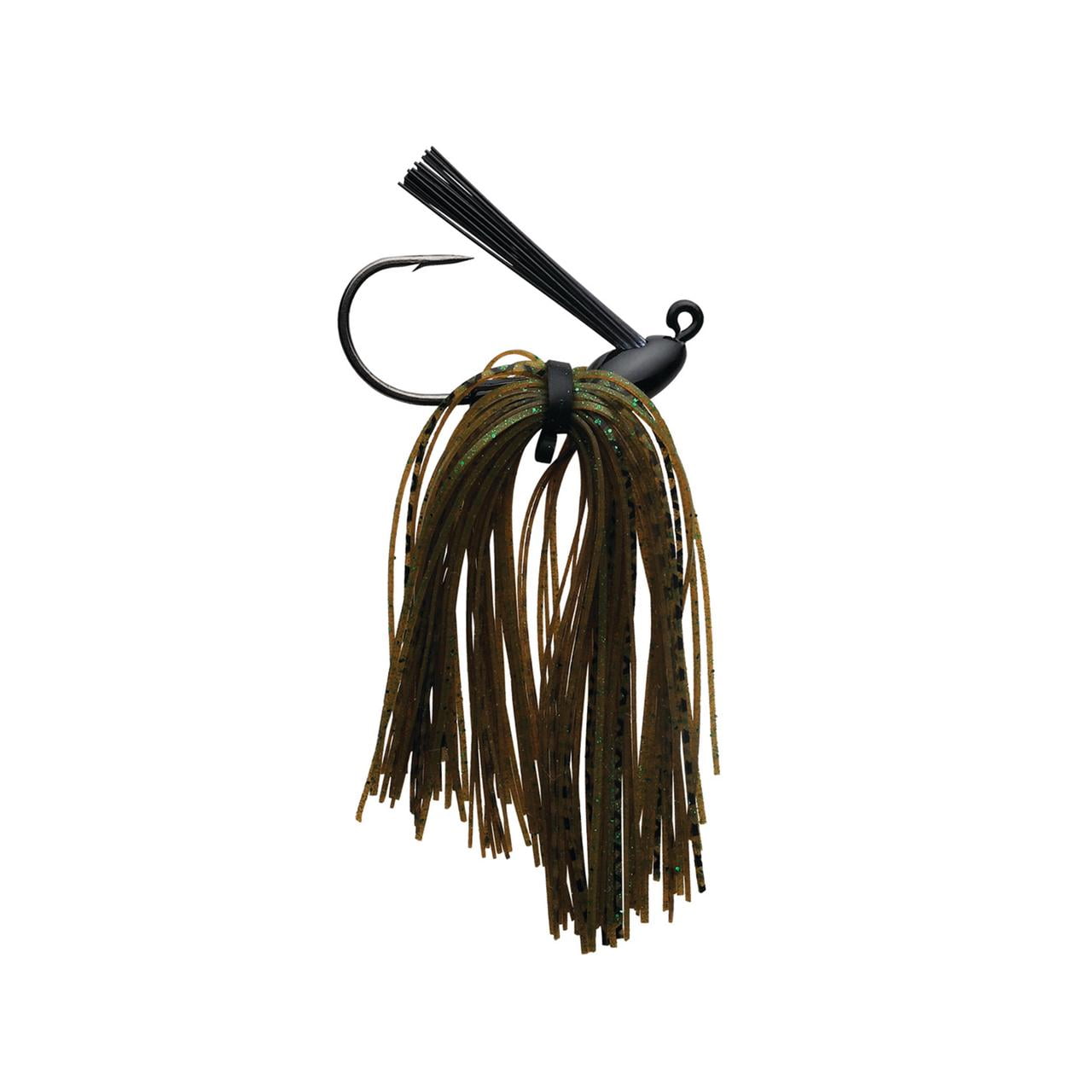 Eagle Claw Lazer Sharp Tin Bass Fishing Jig Non-Lead, Black & Green, 3/8 oz.