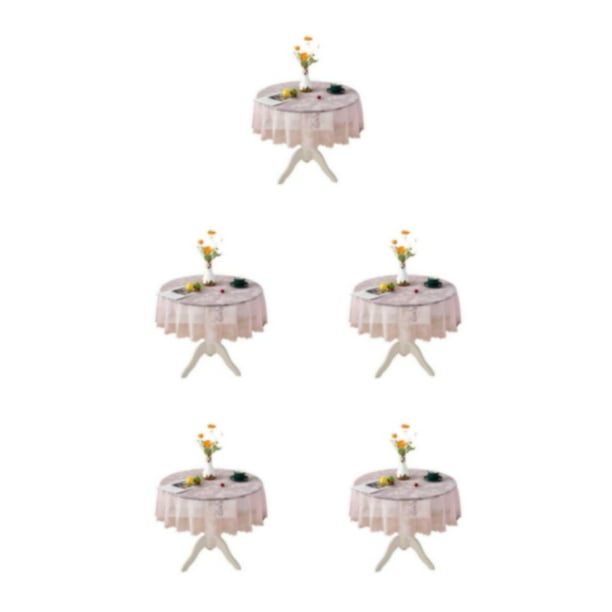 Mantel elegante Yuarrent Flor Rosa 150cm