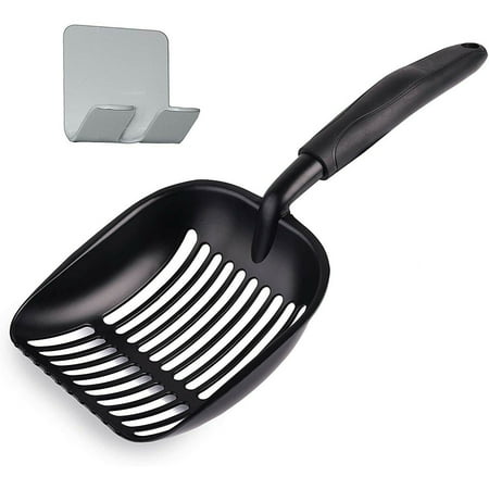 UPC: 0849790104334 | Pets First Cat Litter Scooper – Ergonomic & Easy Grip Design Deep Cleaning with a Non-Stick and No Residue Build-Up – Solid Aluminum Waterproof – Bonus Hook – 1.75 x 13.25 x 5 inches