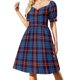 thumbnail image 1 of Greer clan apellido último nombre tartán escocés vestido de manga corta vestidos para mujer 2025 vestidos de fiesta vestido de lujo, 1 of 6