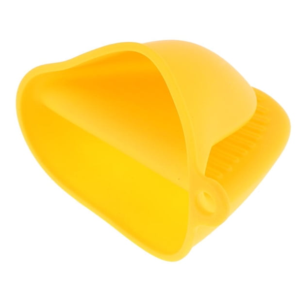 Sostenedor de silicona Macarena Mitón de horno Protector de dedos de cocina Herramienta hornear Amarillo Guantes de silicona antiscal