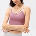 thumbnail image 4 of Miluxas Women's Sports Yoga Bra Beautiful Back Sports Underwear Wearing Fitness Yoga Clothes On Clearance Pink 6(M), 4 of 6