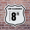 thumbnail image 4 of Caution Low Clearance 8 ft (5 Pack) 12 inch X 12 inch Shield-Shaped Rust-Free Aluminum Metal Signs Weather Resistant Made in the USA, 4 of 6