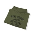 thumbnail image 4 of Ice Hockey Player Wife Husband Wedding Hoodie, Gifts, Hooded Sweatshirt, 4 of 4