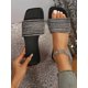 thumbnail image 3 of Women's Flat Sandals With Rhinestone Decor For Fashionable, Comfortable And Versatile Outdoor Use, 3 of 4