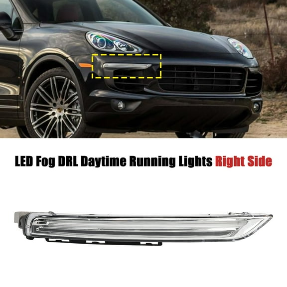 Right Side DRL LED Fog Daytime Running Lights For Porsche Cayenne 958 2015-2017