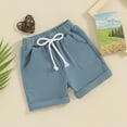 thumbnail image 2 of Bagilaanoe Toddler Baby Boy Girl Shorts Elastic Waist Drawstring Shorts Bottoms 6M 12M 18M 24M 3T Kids Summer Clothes, 2 of 6