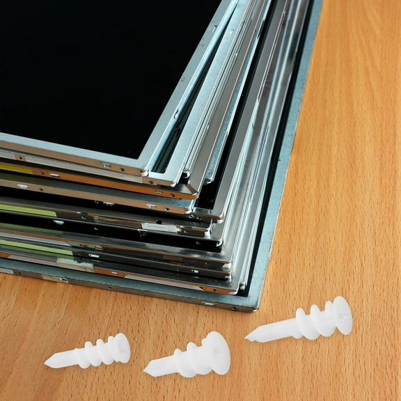 Luxshiny 300Pcs Drywall Anchors White Plastic Screw Anchors Heavy Duty Wall Anchor Set with Easy Installation