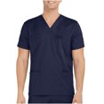 thumbnail image 1 of Hombres Tops Manga corta con cuello en V Tops Uniforme de trabajo Color sólido con bolsillos Blusa Pompotops  oipoqjl34061, 1 of 8