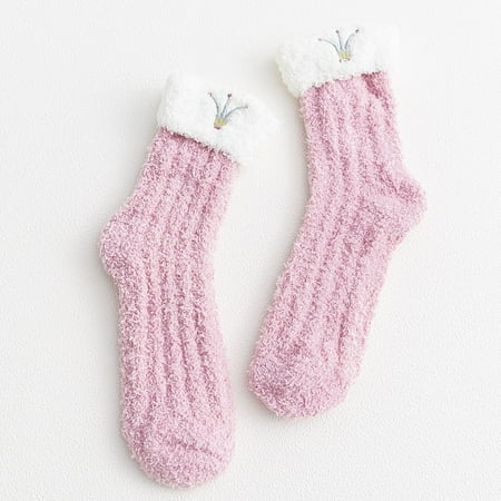 

Byte Legend Coral Fleece Long Tube Thick Winter Women Plush Socks