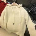 thumbnail image 2 of Pull Tricoté pour Hommes, Sweat à Capuche Uni Rouge Mode Haute Qualité Élégant 2024, 2 of 6