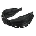 thumbnail image 5 of Unique Bargains 1 Pc Wide Faux Pearls Headbands for Women Black, 5 of 6