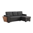 thumbnail image 4 of Devion Furniture Polyester Reversible Sectional Sofa, Dark Gray, 4 of 21