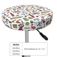 thumbnail image 2 of Goofa Retro Style Printed Stool Covers Round, Waterproof Round Bar Stool Covers Anti-Slip Round Bar Stool Seat Cover with Elastic Bands Durable -, 2 of 7