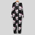 thumbnail image 4 of Hello Kitty Unisex Onesie Pajamas Zipper Jumpsuit Hooded One Piece Sleepwear for Family Mens Womens, 4 of 8