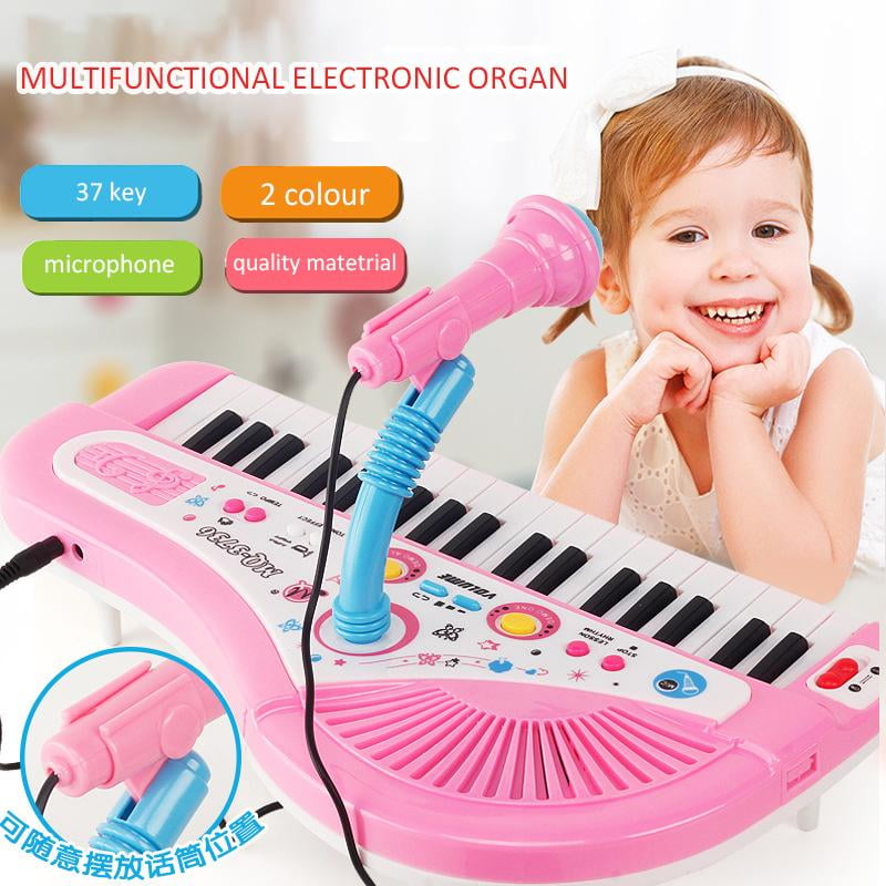 Tinffy 37-Keys Microphone Keyboard Childrens Musical Toys Early Education Pianos & Keyboards 