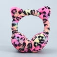 thumbnail image 2 of Winter Earmuff Leopard Print Foldable Fluffy Ear Muff Ear Warmer for Outdoor, 2 of 4