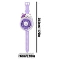 thumbnail image 3 of Personal Fan with Wrist Strap, Cute Cat Shaped Wrist Fan, USB Rechargeable Wearable Watch Fan, 3 Speed Adjustable Portable Mini Fan with Foldable Head for Outdoor Travel and Daily Use, Purple, 3 of 7