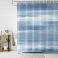 thumbnail image 6 of Bathroom Shower Curtain Modern Abstract Stripe Art Waterproof Shower Curtains with Hooks, Oil Painting Blue Gray Art Bath Curtains Bathtub Curtain Home Decor 72x84in, 6 of 9