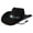 black, variant on Turquoise Embroidery Vintage Wide Brim Western Cowboy Hat for Women Men: Faux Suede Ethnic Style for Outdoor Party Vacation, Unisex
