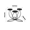 thumbnail image 3 of Romantic Iron Candle with 3 Glass Cups Elegant Metal Candlestick for Dining Table Decor 15.5x11.5x18cm Home Decoration & Special, 3 of 6