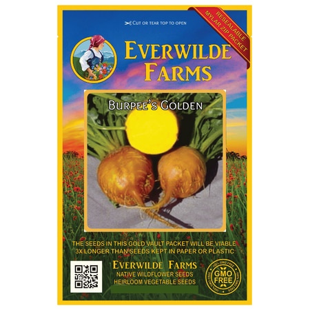 Everwilde Farms - 250 Burpee’s Golden Beet Seeds - Gold Vault Jumbo Bulk Seed (Best Fodder Seed For Horses)